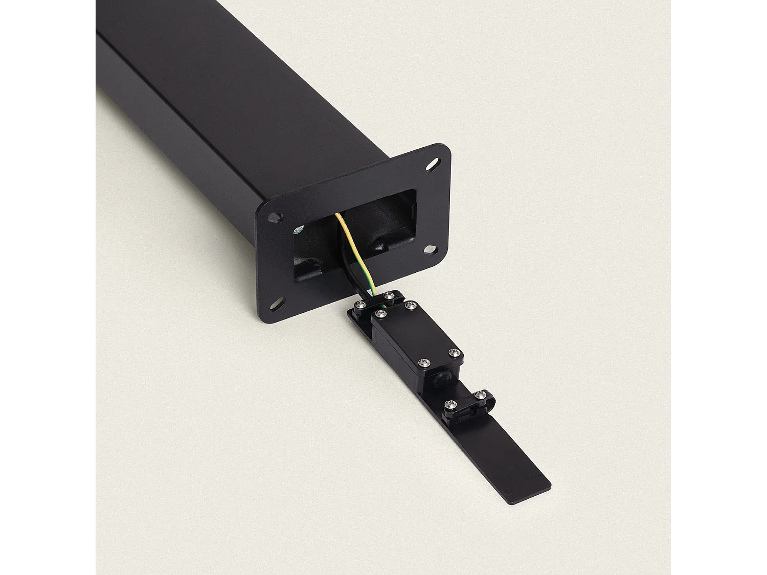 Balise sur Pied Extérieure 100cm Aluminium Benny Noir