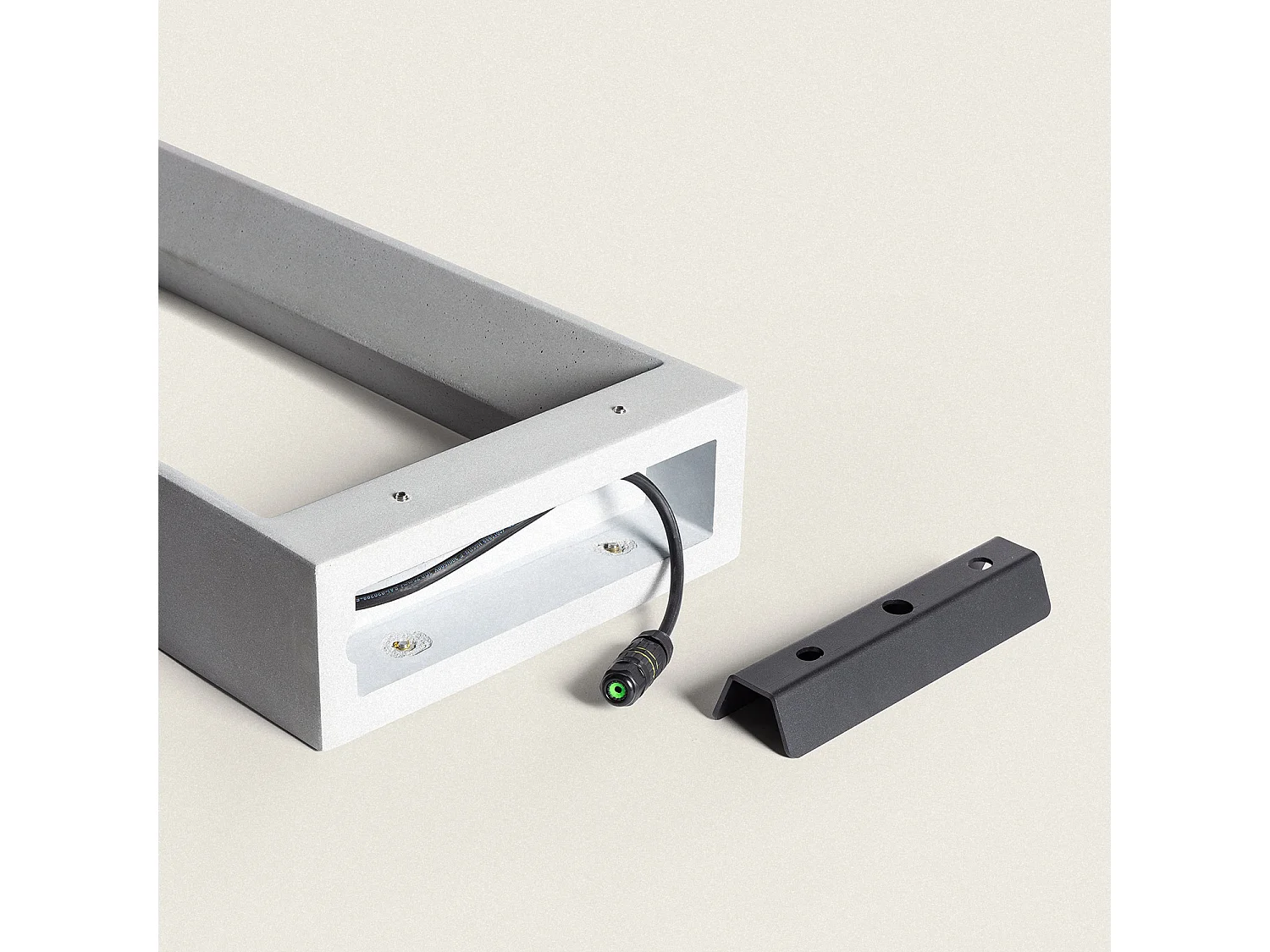 Lampioncino per Esterni LED Regolabile 8W Cemento Arvene 65 cm Grigio Pietra