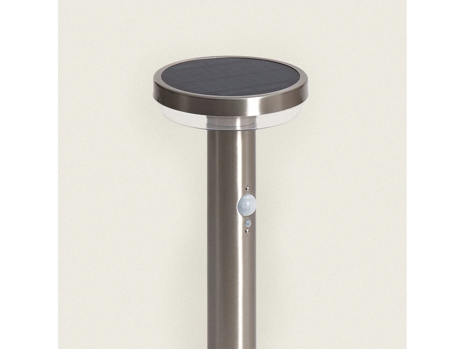 Balise Extérieure sur Pied Solaire LED 5W 50cm Aluminium avec Détecteur de Mouvement Barton Argent