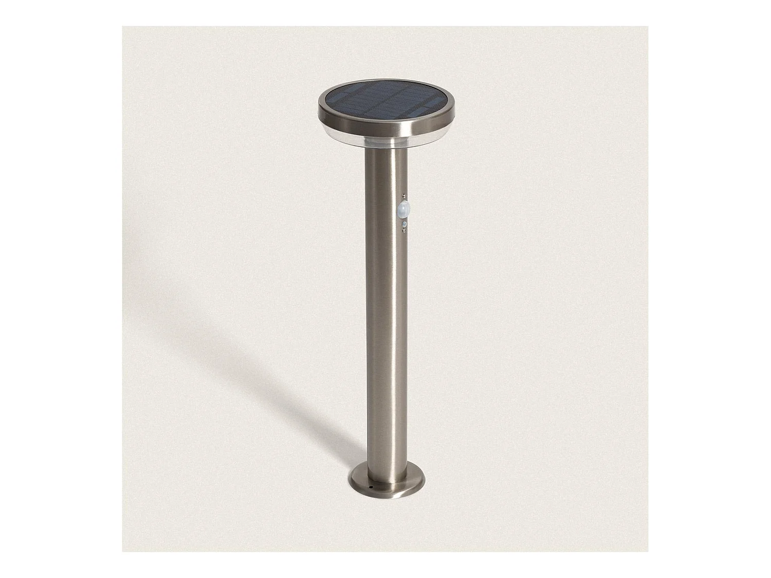 Balise Extérieure sur Pied Solaire LED 5W 50cm Aluminium avec Détecteur de Mouvement Barton Argent