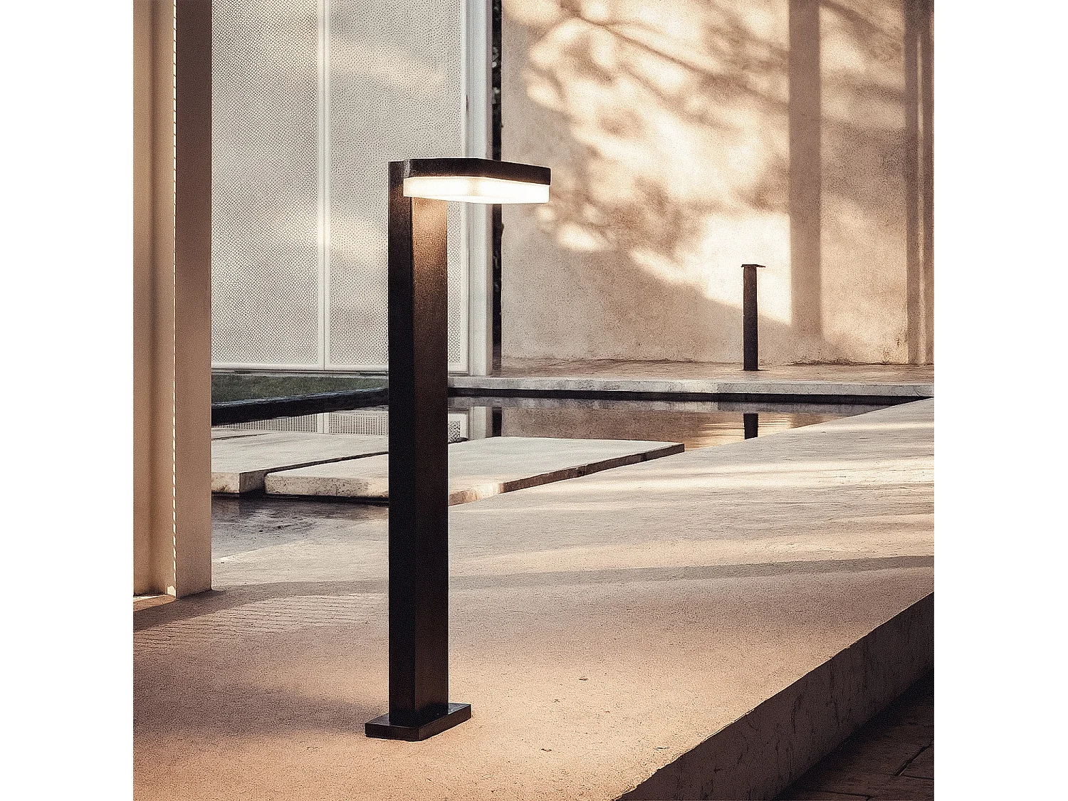 Balise Extérieure LED 50cm 10W Aluminium Mikael Noire Noir