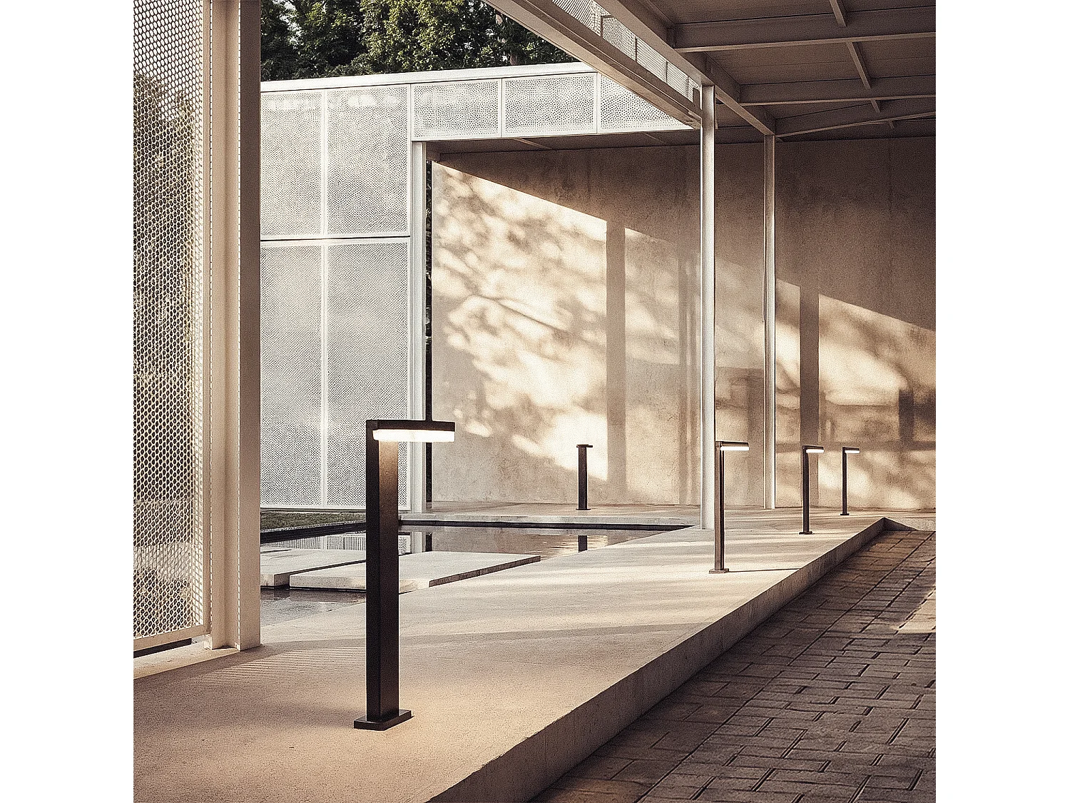 Balise Extérieure LED 50cm 10W Aluminium Mikael Noire Noir