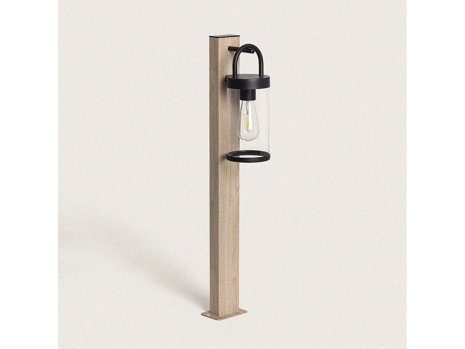 Baliza de Pie Exterior 80cm Aluminio Benny Marrón claro