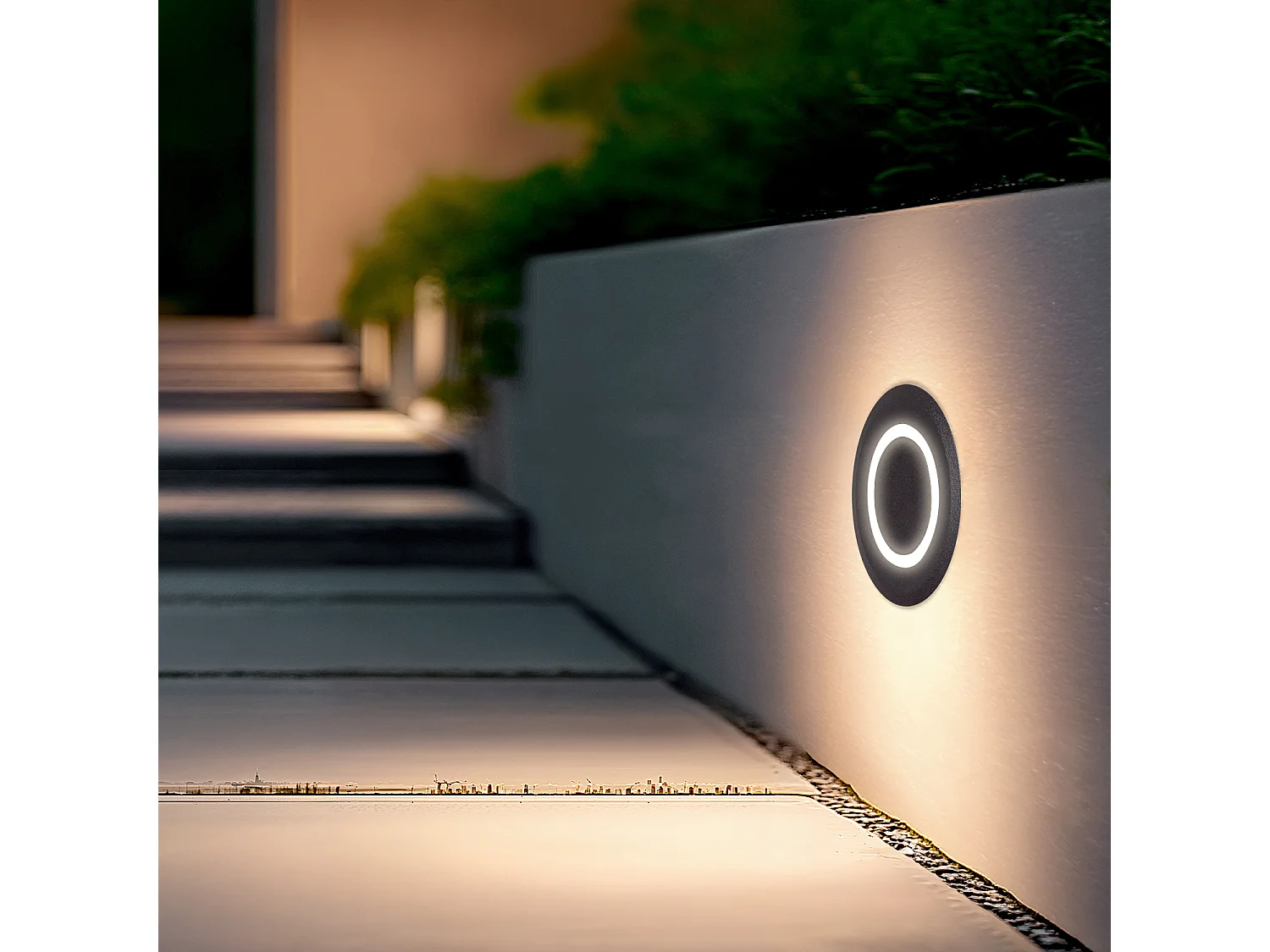 Baliza Exterior LED 2W Empotrable Suelo Circular Welly Negro