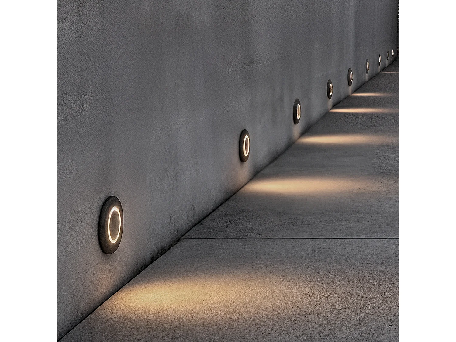 Baliza Exterior LED 2W Empotrable Suelo Circular Welly Negro