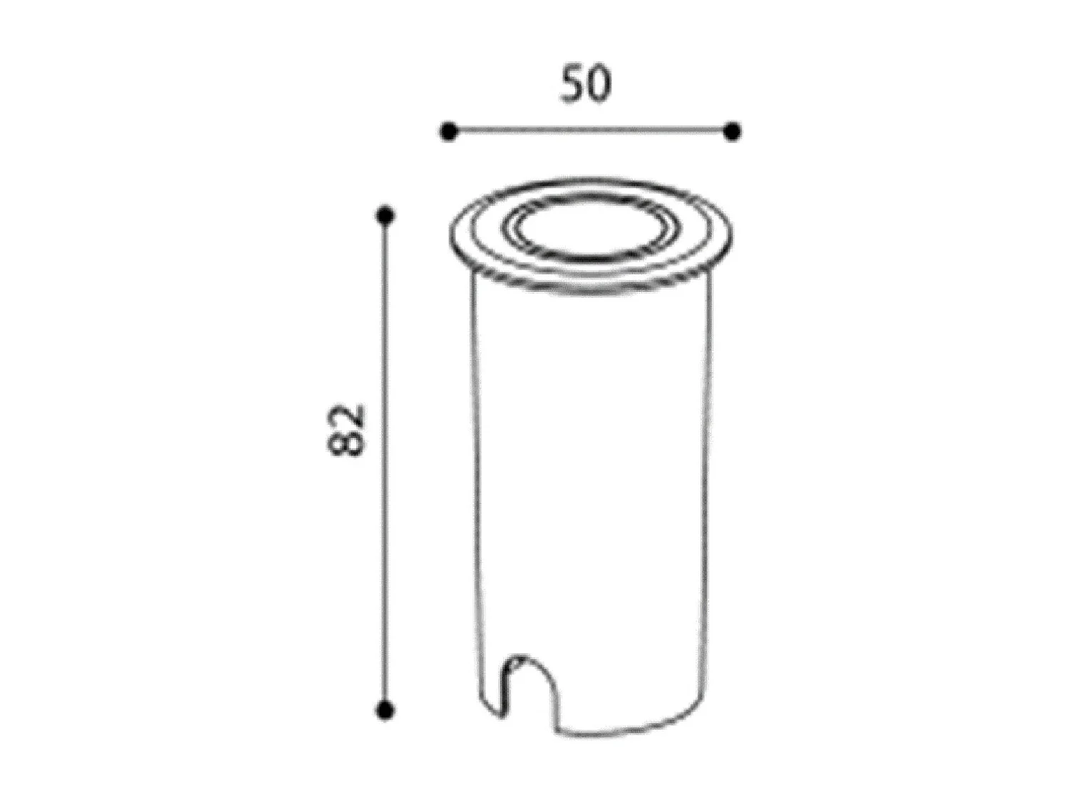 Balise Extérieure LED 2W Ronde Encastrable au Mur Welly Noir