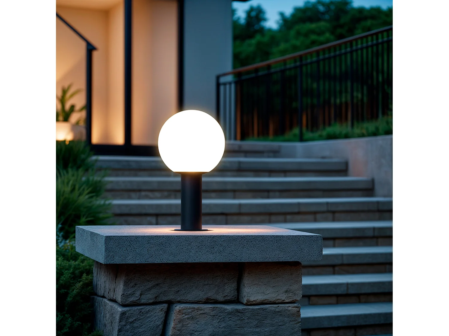 Balise Muret Aluminium Tondu Noir