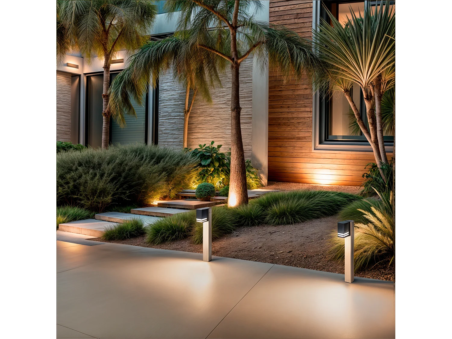 Balise sur Pied Extérieure S Aluminium Minol  Brun clair