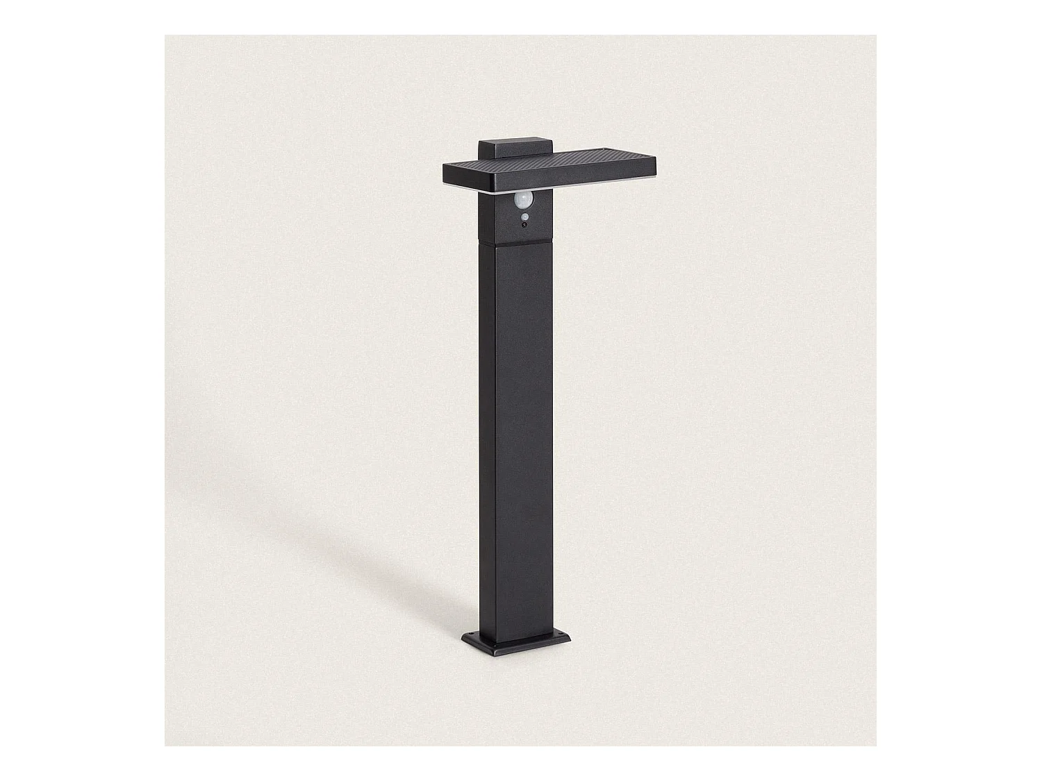 Baliza de Pie Exterior Solar LED 4W 50cm Aluminio con Sensor de Movimiento Bran Negro