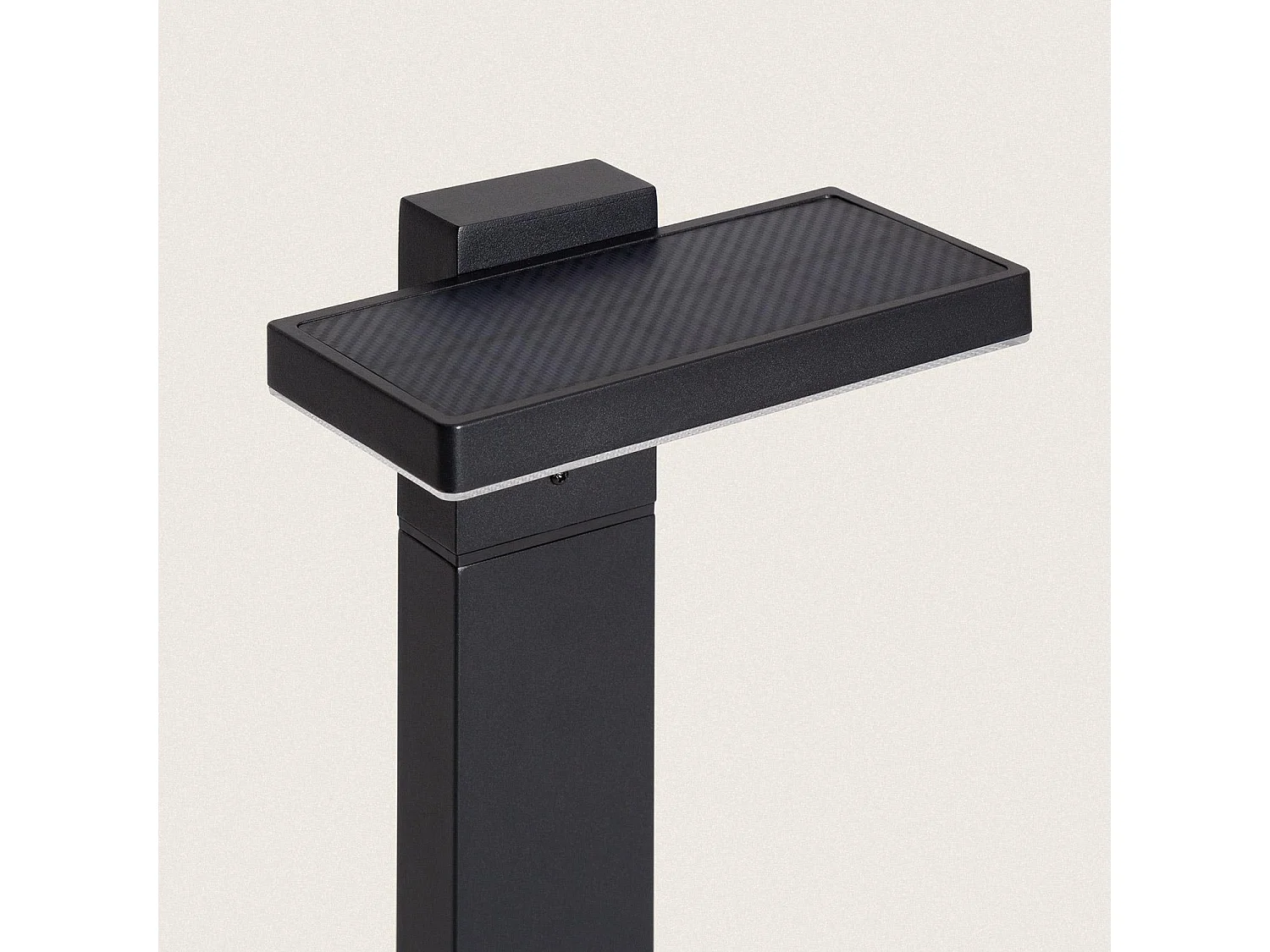 Balise sur Pied Extérieure Solaire LED 5W 50cm Aluminium avec Détecteur de Mouvement Bran Noir