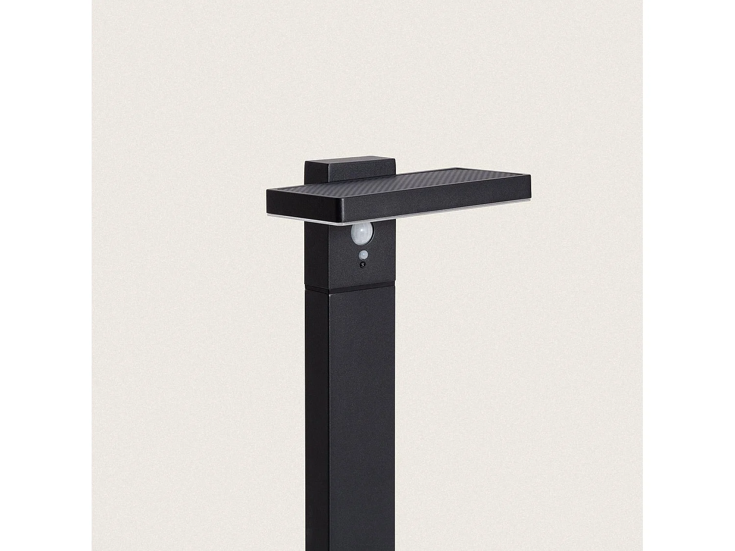 Baliza de Pie Exterior Solar LED 4W 50cm Aluminio con Sensor de Movimiento Bran Negro