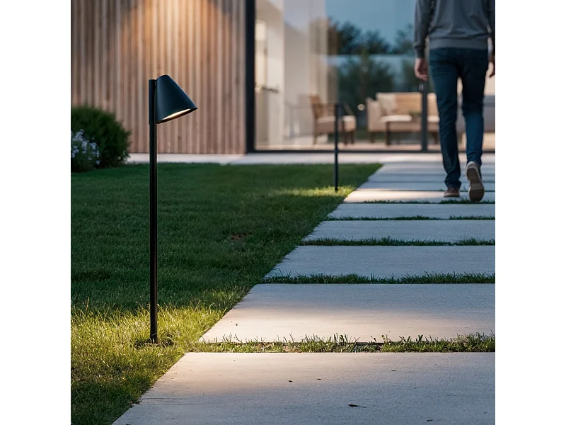 Balise Extérieure 60 cm en Saillie Drimlec Noir mat