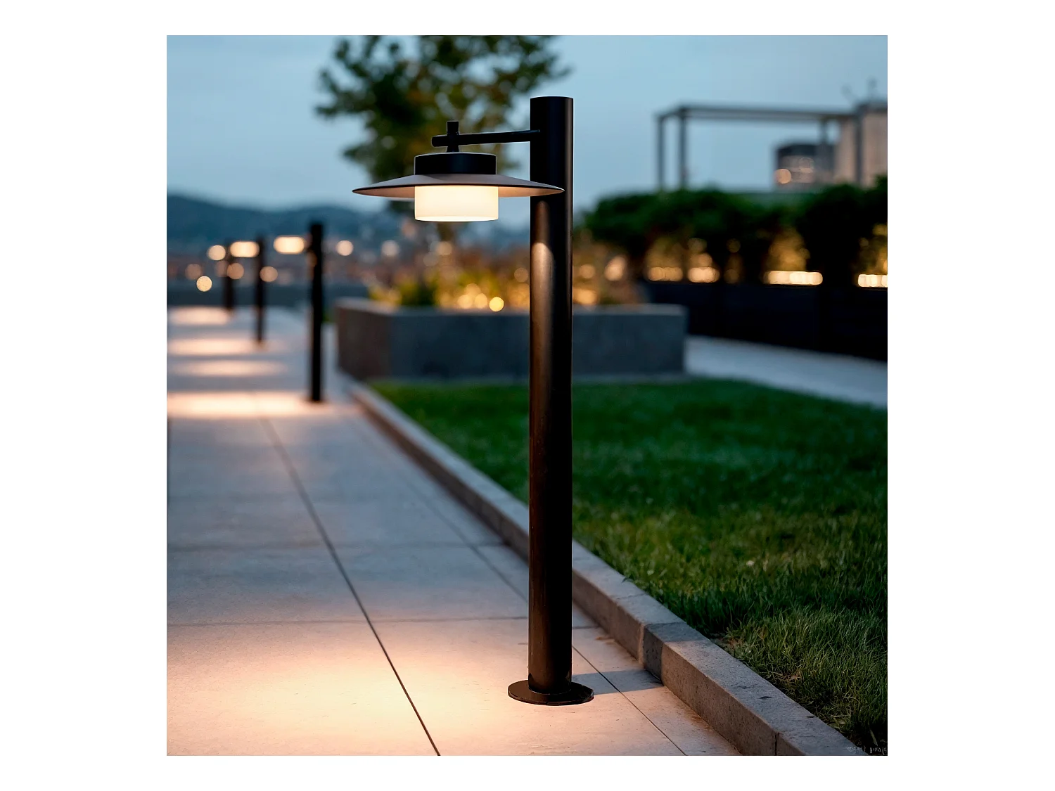 Lampioncino LED per Esterni 6W Alluminio 75cm Kaepp Nero