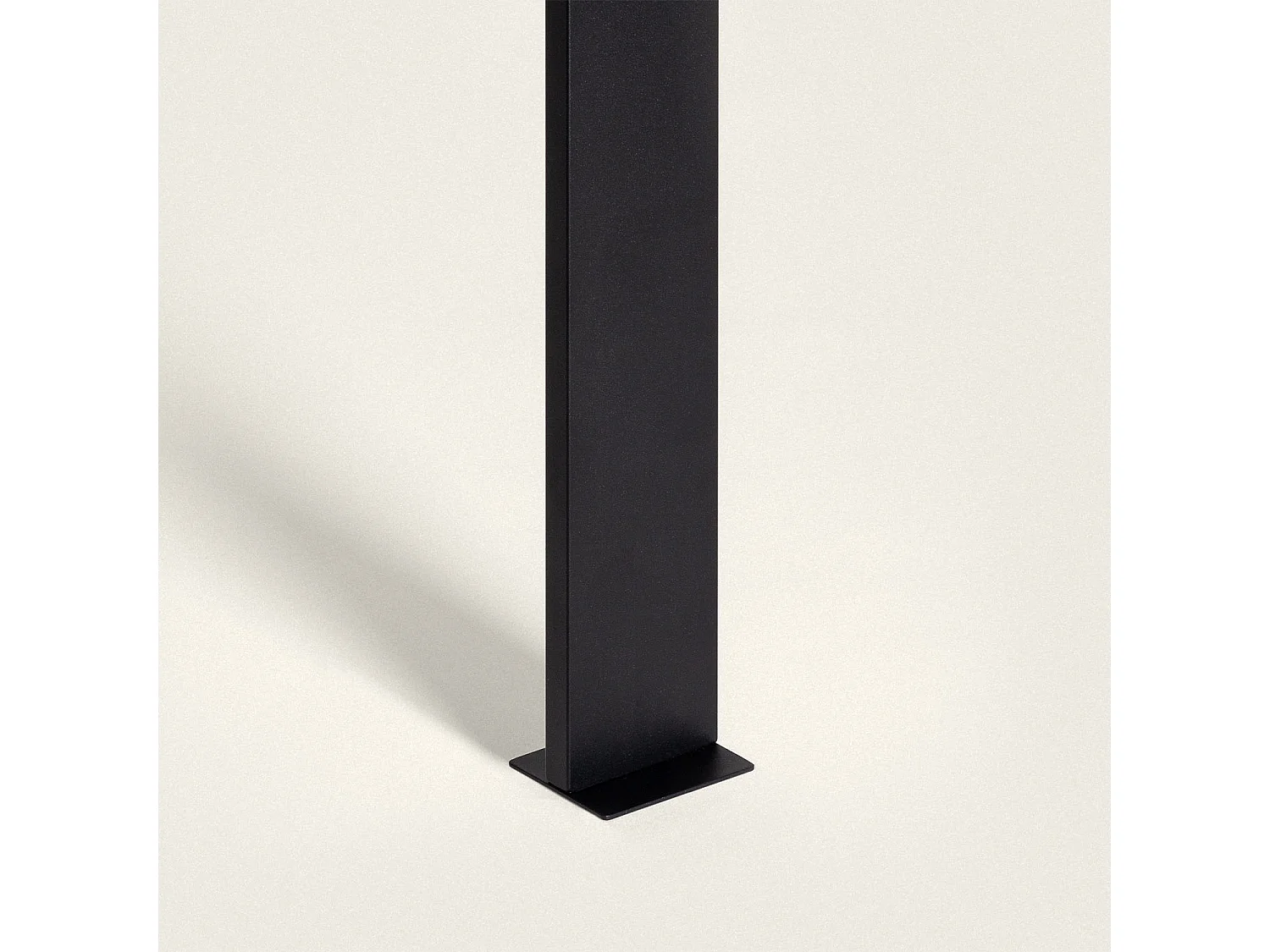 Balise sur Pied Extérieure Solaire LED 1,5W 46cm Aluminium avec Détecteur de Mouvement Efren Square Noir