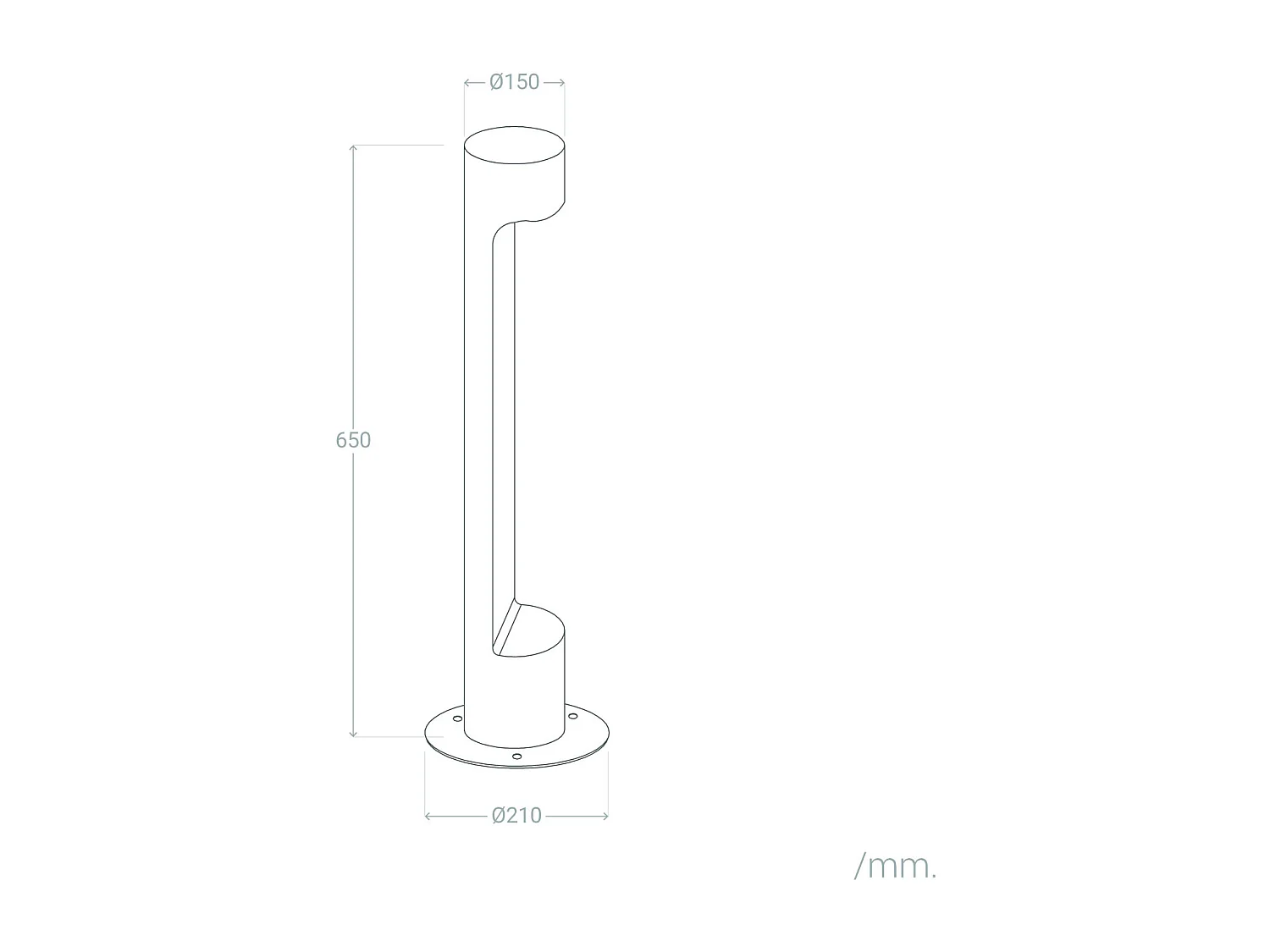 Lampioncino per Esterni LED Regolabile 6W Cemento Nexul 65 cm Grigio Pietra