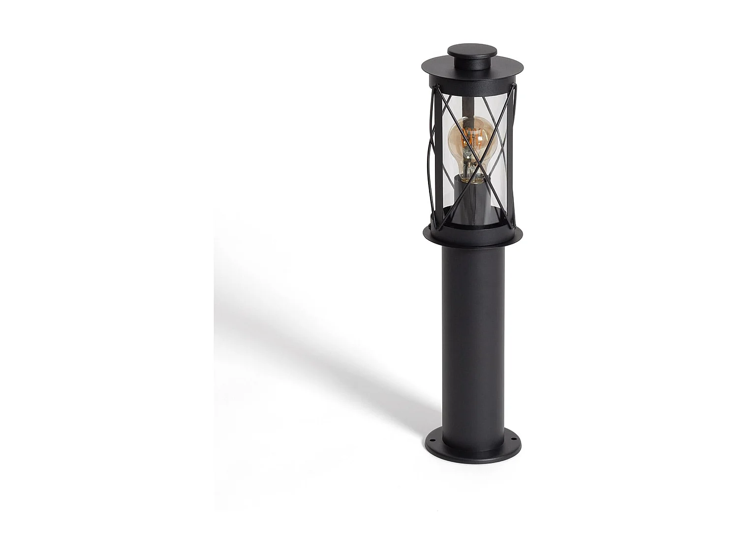 Balise Extérieure en Saillie sur Pied 50cm Acier Inoxydable Gedja Noir