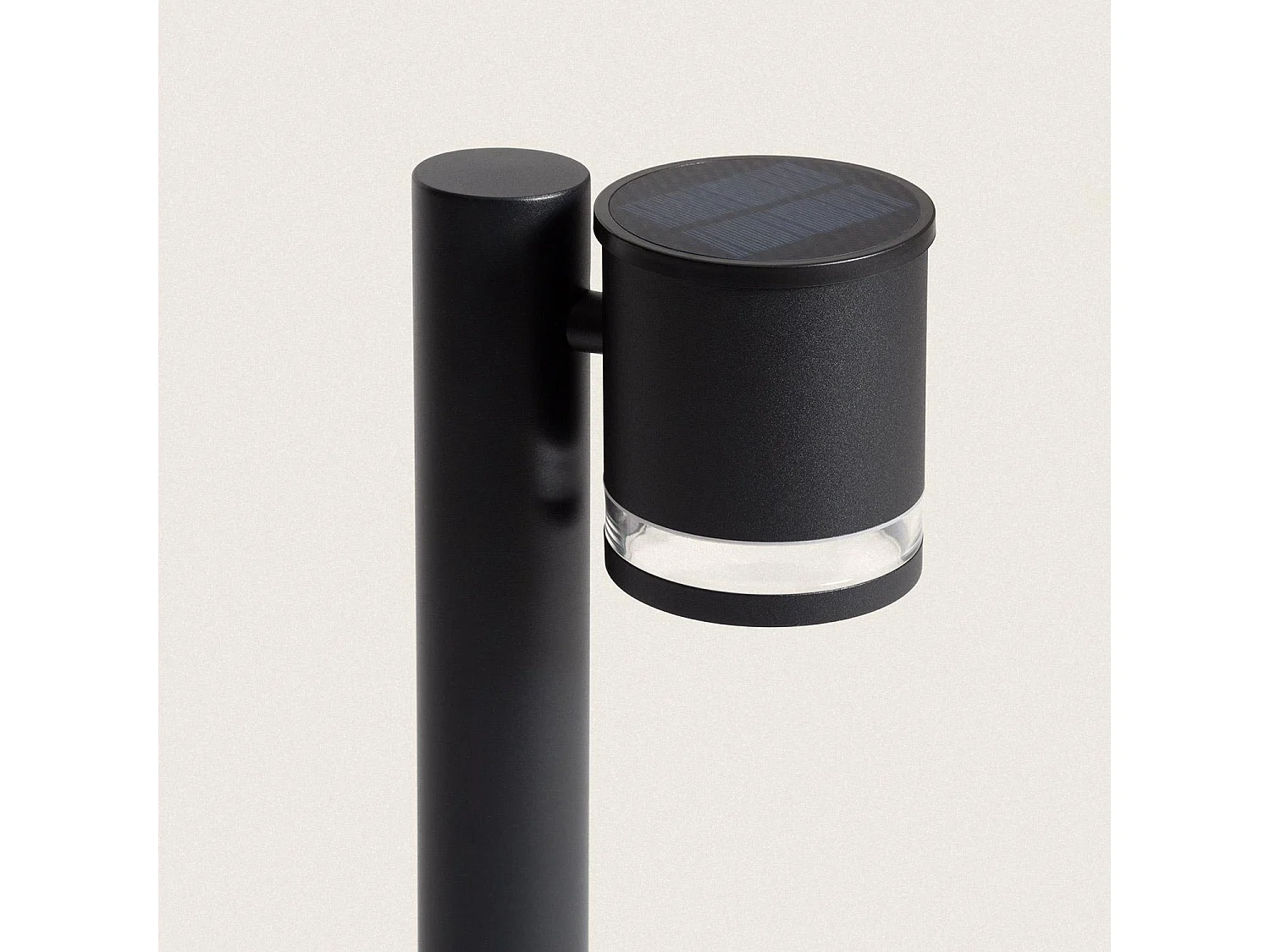 Balise sur Pied Extérieure Solaire LED 50cm Aluminium Draco Noir