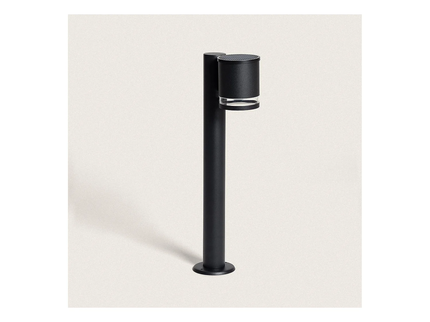 Balise sur Pied Extérieure Solaire LED 50cm Aluminium Draco Noir