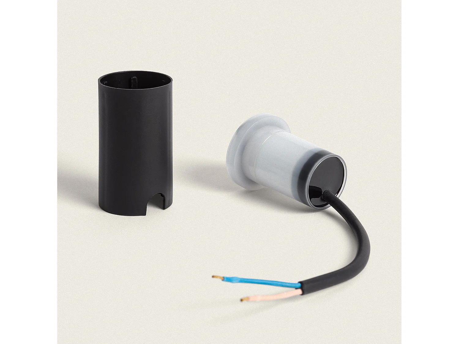 Balise Extérieure LED 2W Ronde Encastrable au Mur Rembel Noir