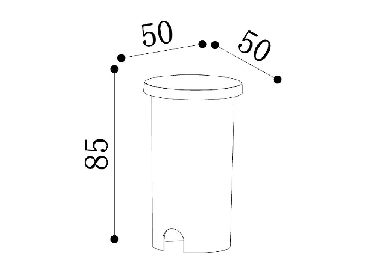 Balise Extérieure LED 2W Ronde Encastrable au Mur Rembel Noir