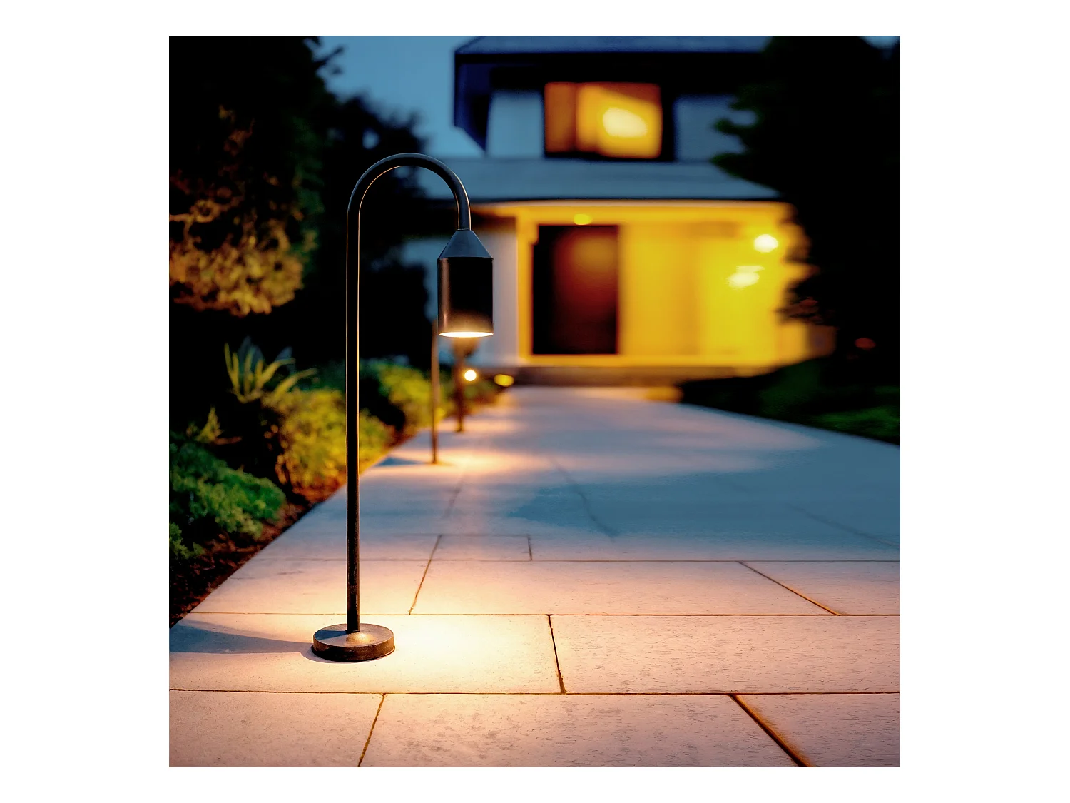Lampioncino per Esterni Alluminio 60cm Boukali Nero