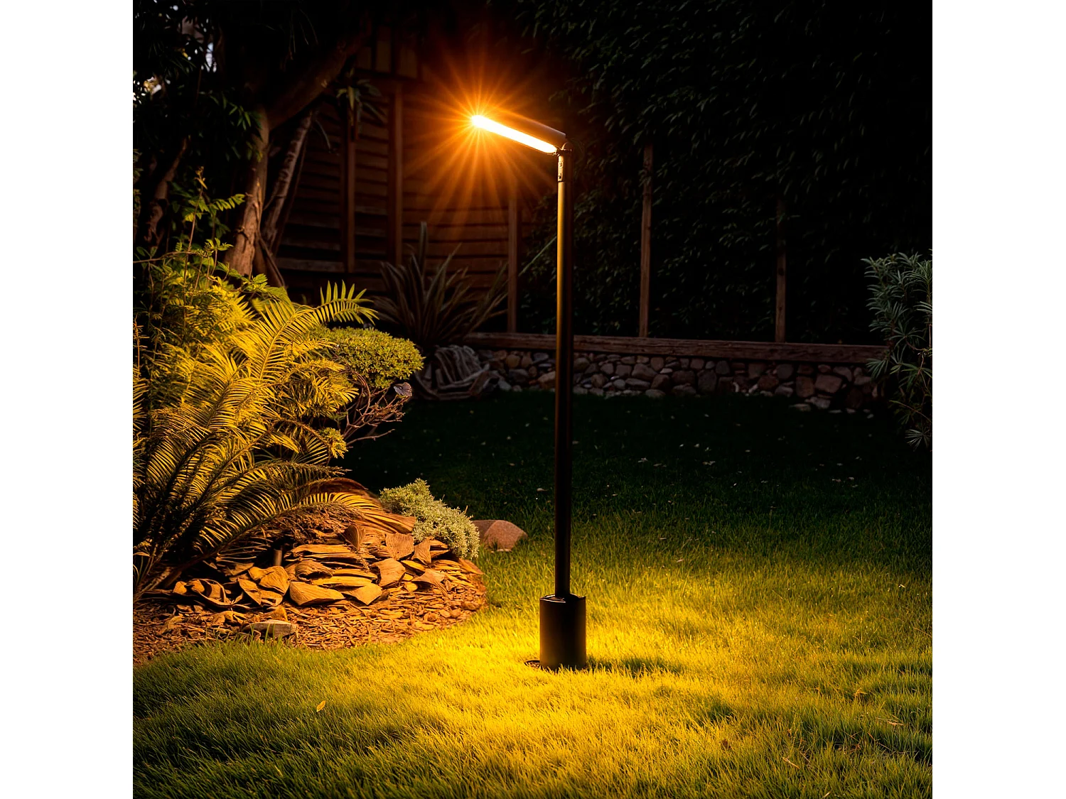 Balise Extérieure LED 6W 60cm avec Piquet Flux Noir
