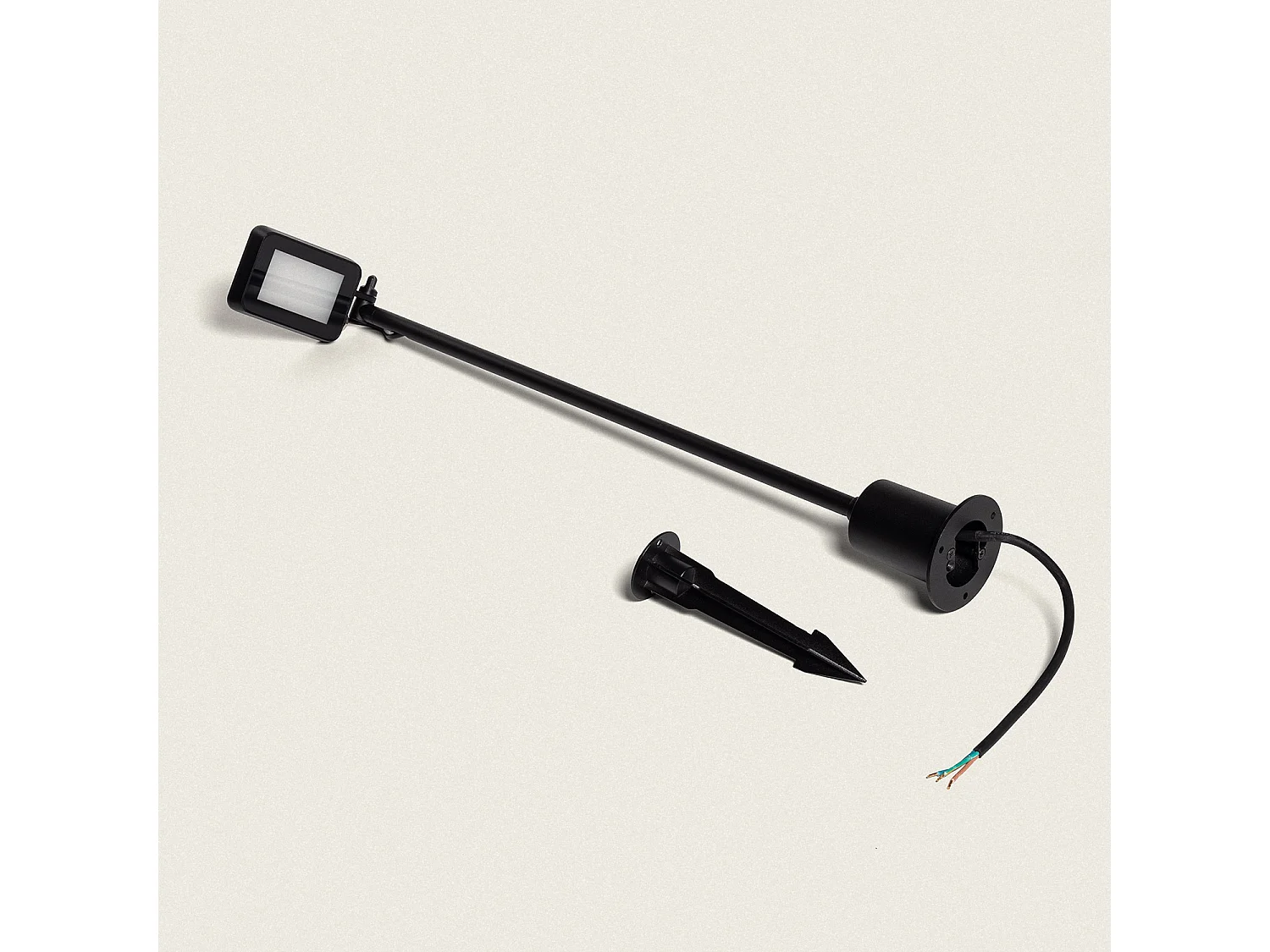 Balise Extérieure LED 6W 60cm avec Piquet Flux Noir