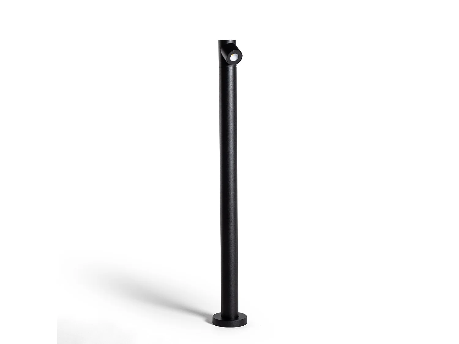 Balise Extérieure LED 6W Saillie Pied 80cm Aluminium Rihard Noir