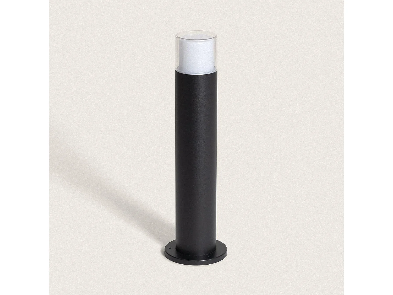 Baliza Exterior Superficie Pie 50cm Aluminio Docker Negro