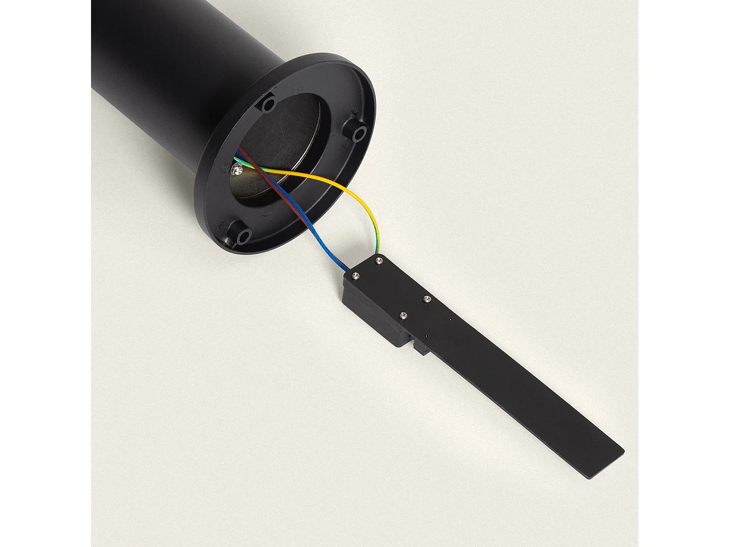 Baliza Exterior Superficie Pie 50cm Aluminio Docker Negro