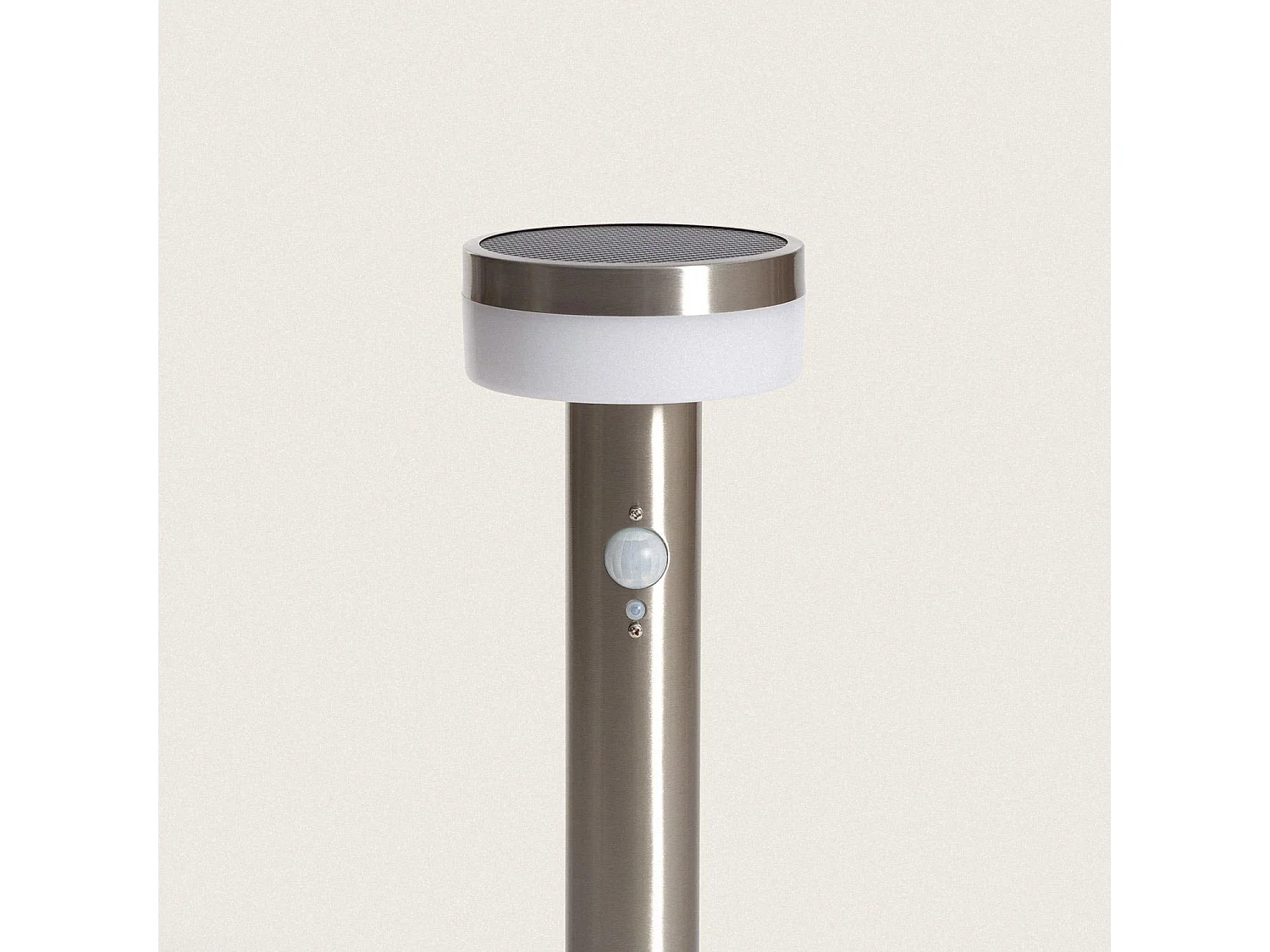 Balise Extérieure sur Pied Solaire LED 50cm Aluminium Ashier Argent