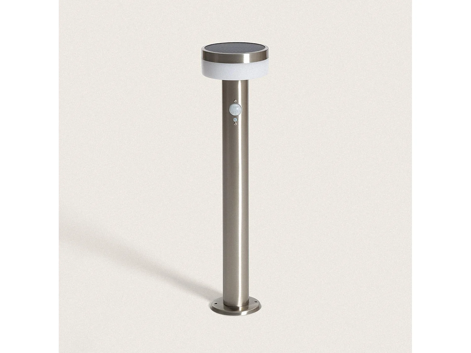 Balise Extérieure sur Pied Solaire LED 50cm Aluminium Ashier Argent