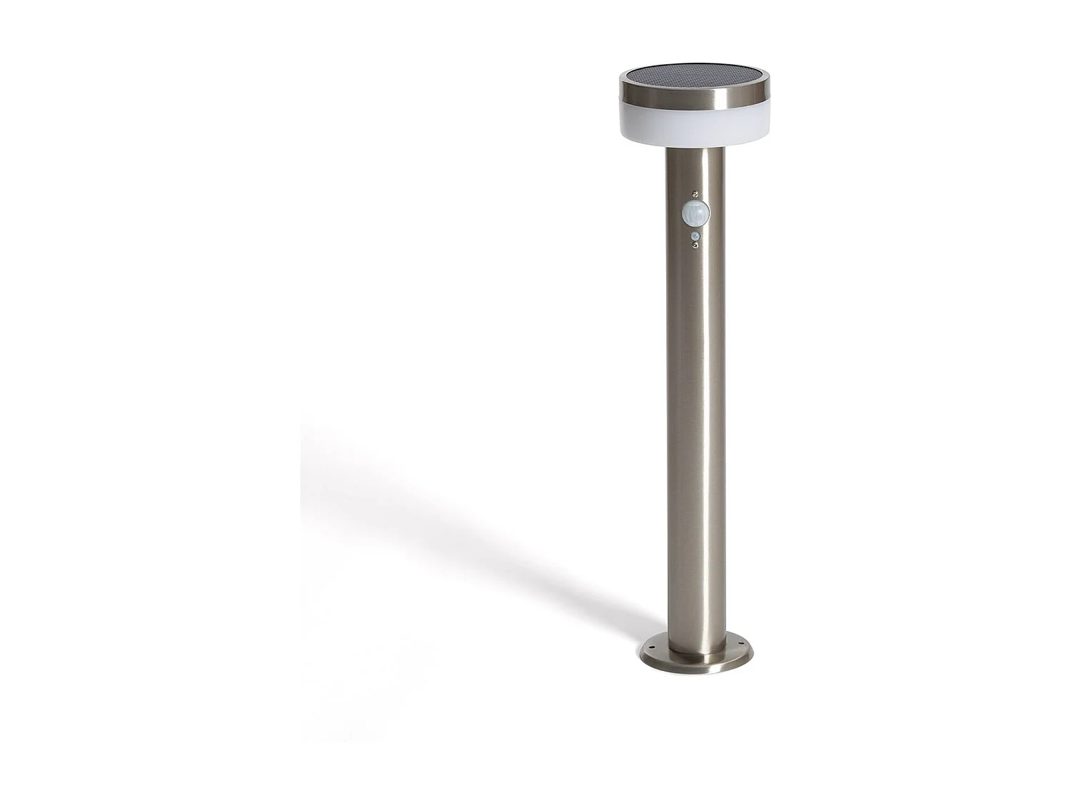 Balise Extérieure sur Pied Solaire LED 50cm Aluminium Ashier Argent