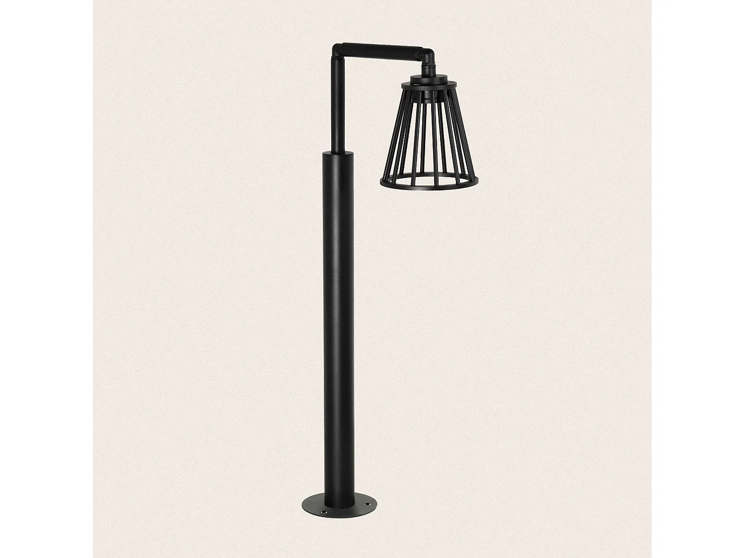Baliza de Pie Exterior LED 6W 95cm Aluminio Bradda Negro