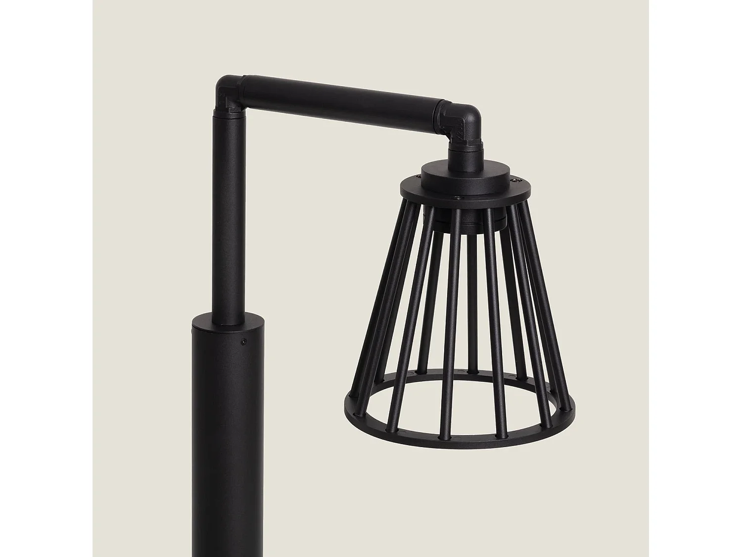 Baliza de Pie Exterior LED 6W 95cm Aluminio Bradda Negro