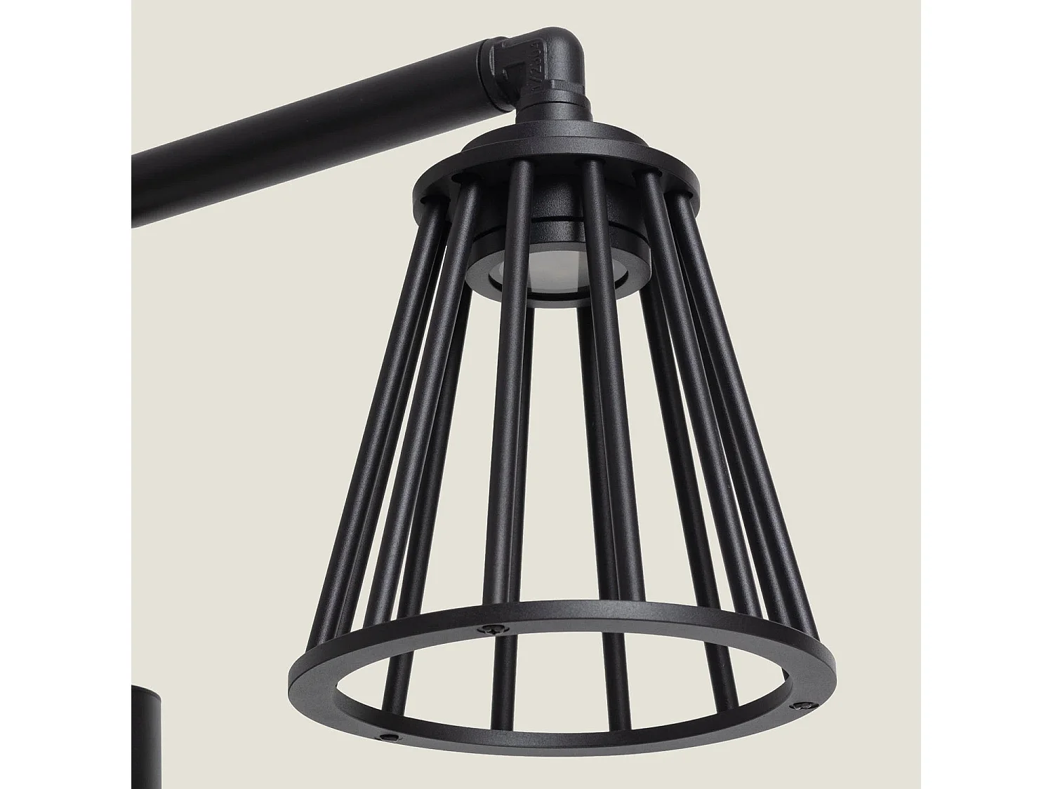Baliza de Pie Exterior LED 6W 95cm Aluminio Bradda Negro