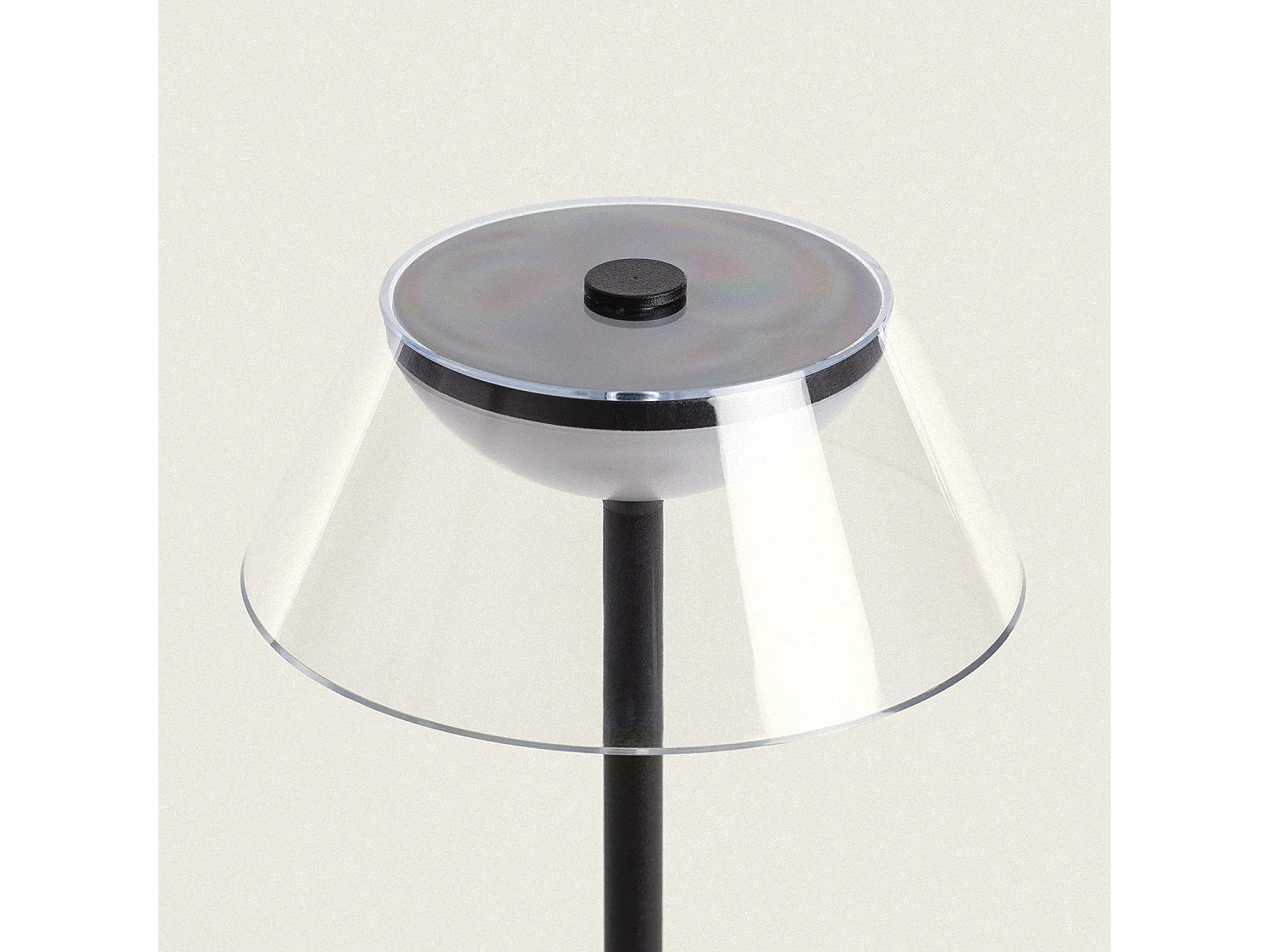 Lampe à Poser LED 6W Portable avec Batterie USB Rechargeable Dipley Noir