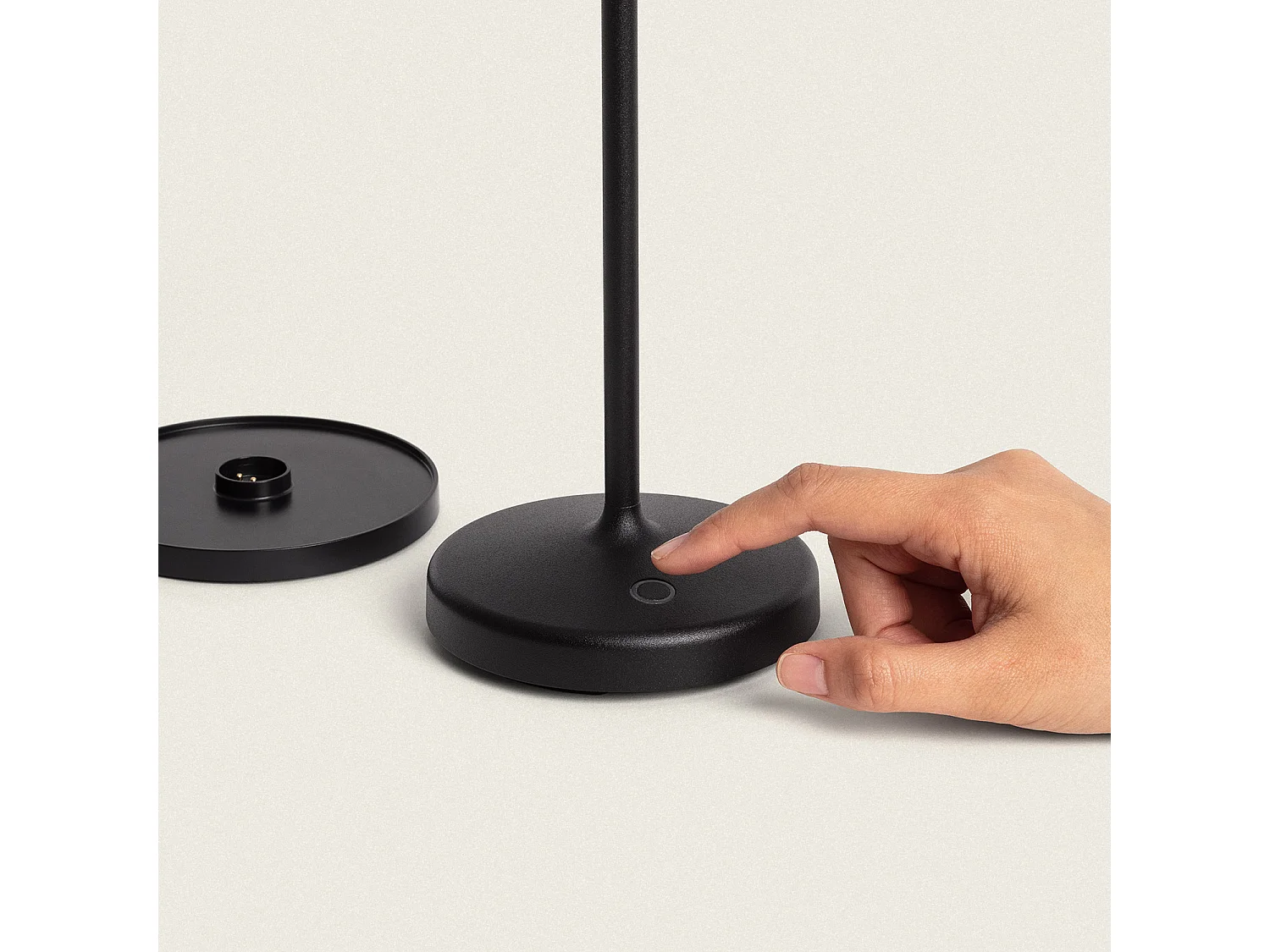 Lampe à Poser LED 6W Portable avec Batterie USB Rechargeable Dipley Noir