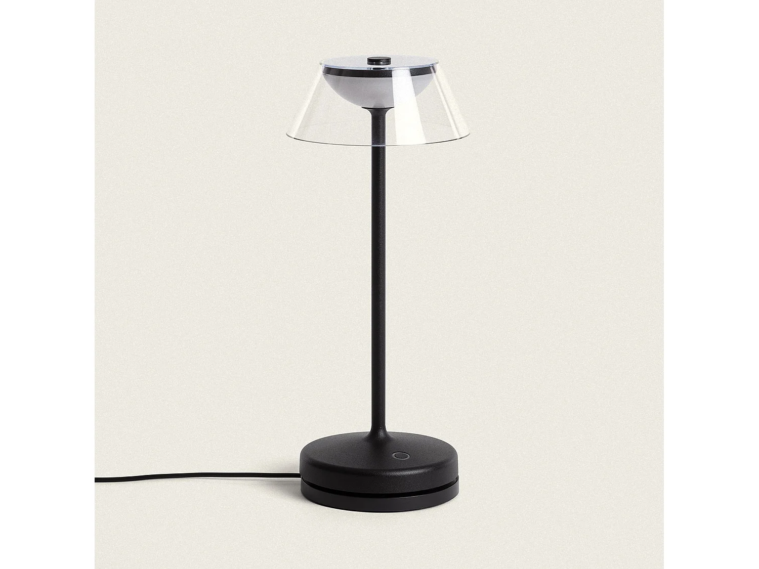 Lampe à Poser LED 6W Portable avec Batterie USB Rechargeable Dipley Noir