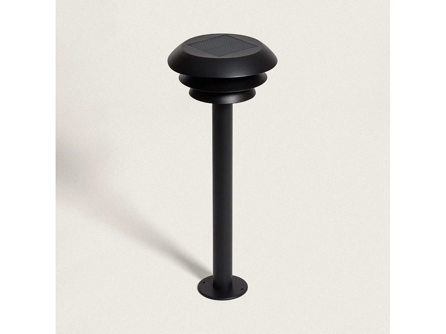 Balise sur Pied Extérieure Solaire LED 1,5W 50cm Aluminium Biel Noir