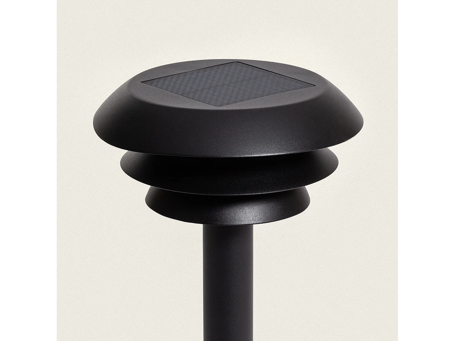 Balise sur Pied Extérieure Solaire LED 1,5W 50cm Aluminium Biel Noir