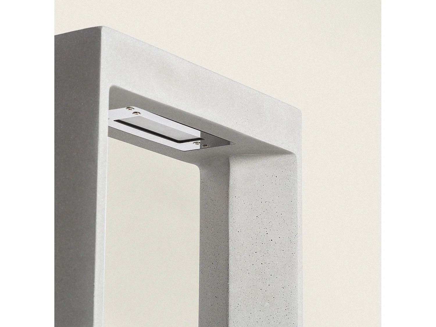 Balise Extérieure LED Dimmable 8W Ciment Arvene 35 cm Gris Pierre