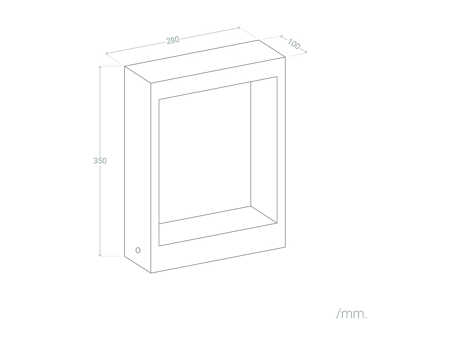 Balise Extérieure LED Dimmable 8W Ciment Arvene 35 cm Gris Pierre
