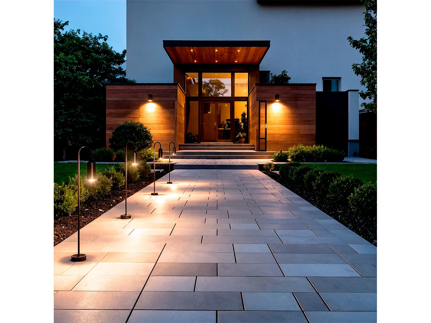 Balise sur Pied Extérieure Aluminium 80cm Boukali Noir