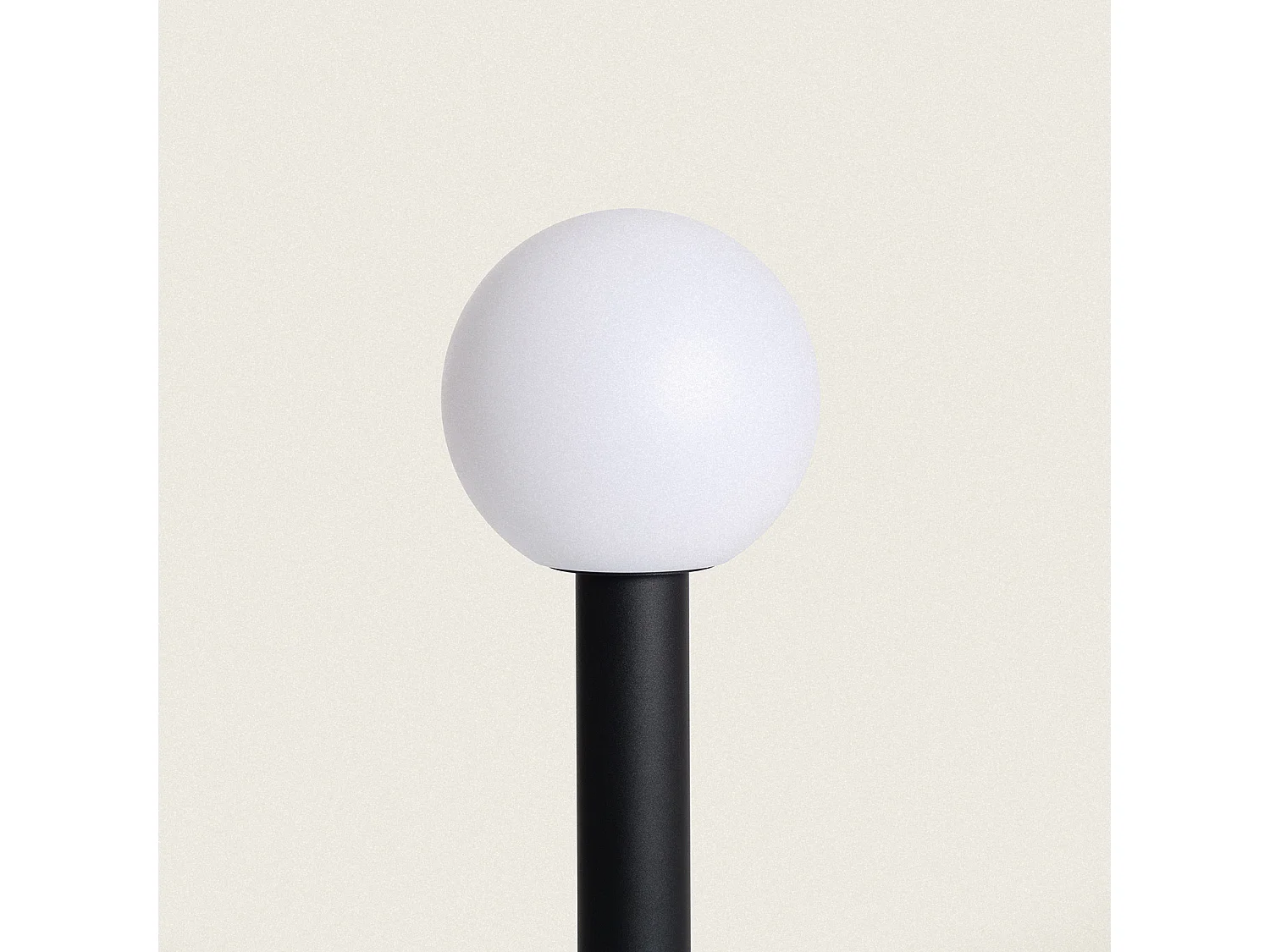 Balise sur Pied Extérieure Aluminium 70cm Tondu Noir