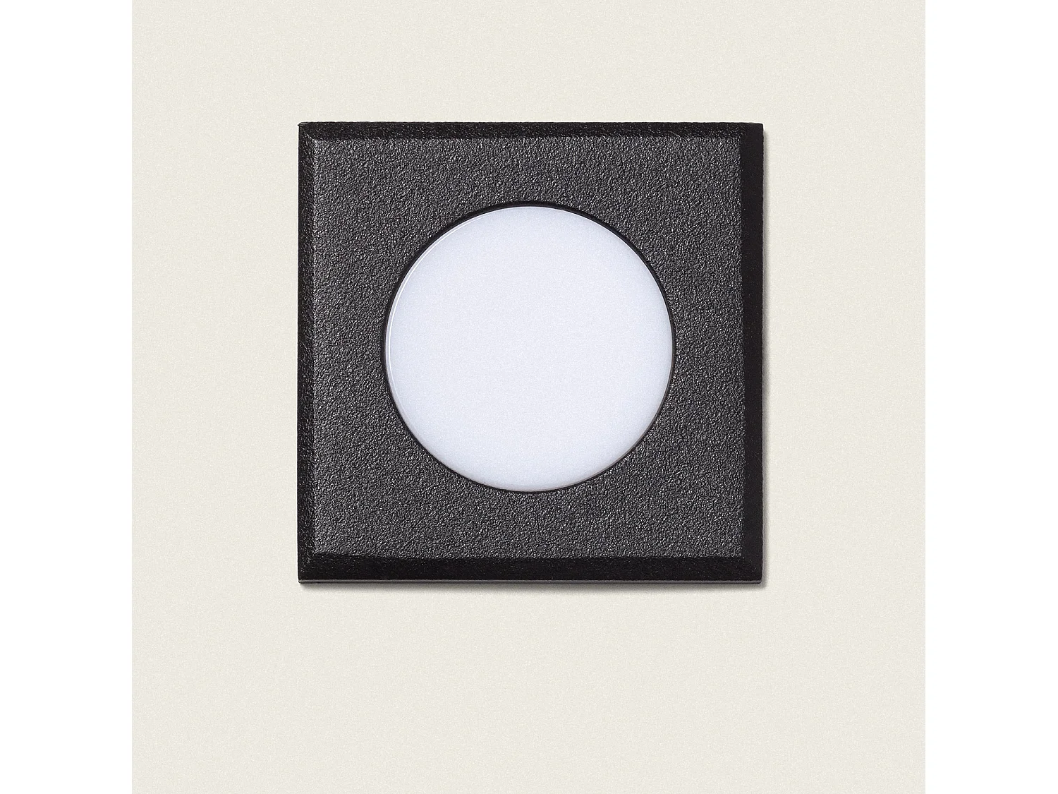 Balise Extérieure LED 2W Carrée Encastrable au Mur Welly Noir