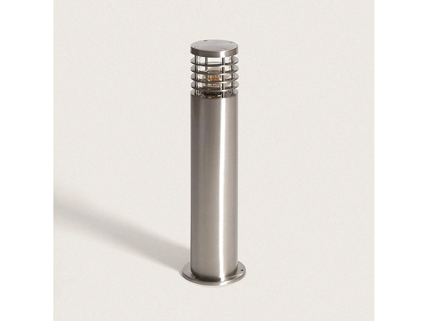 Baliza Exterior Superficie Pie 50cm Acero Inoxidable Cloony Gris