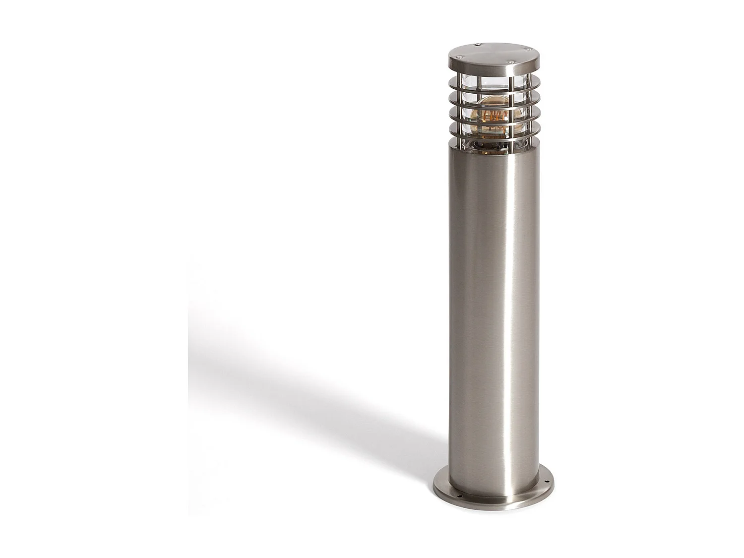 Baliza Exterior Superficie Pie 50cm Acero Inoxidable Cloony Gris