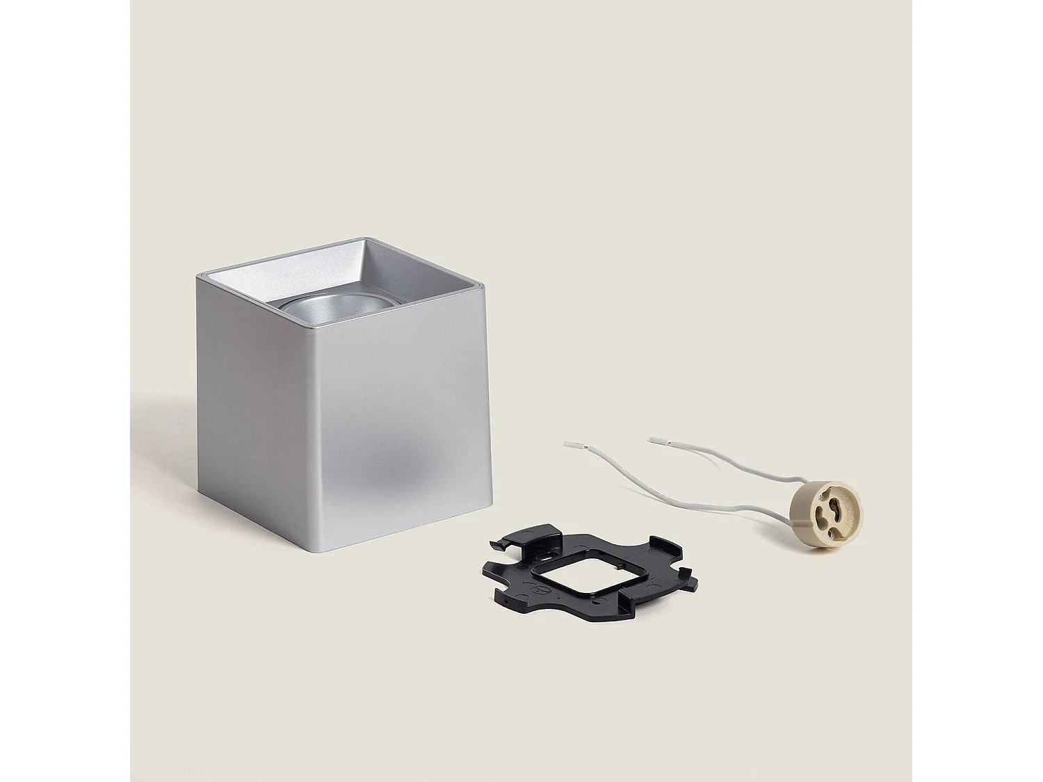 Plafonnier Blanc Jaspe  Argent