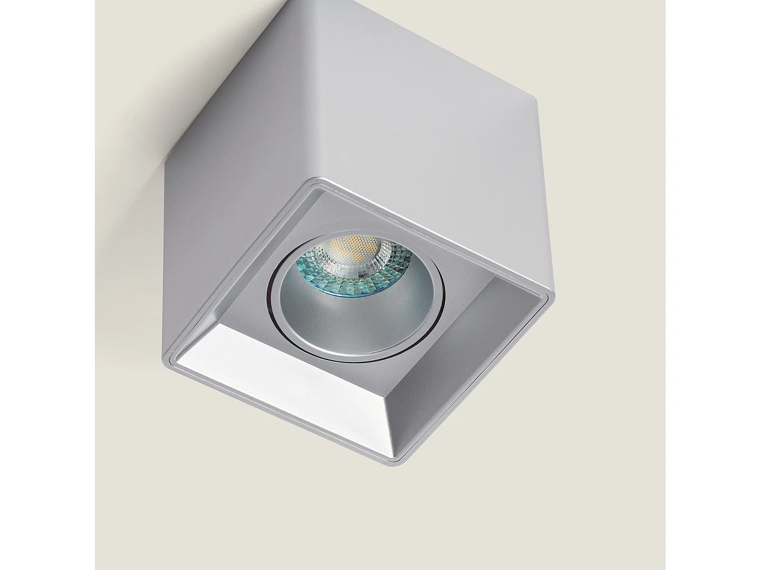 Plafonnier Blanc Jaspe  Argent